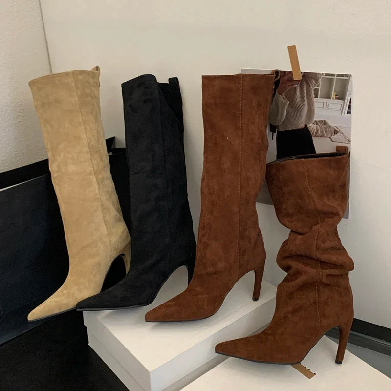 Edith Women's Knee-high Boots - close-up detail