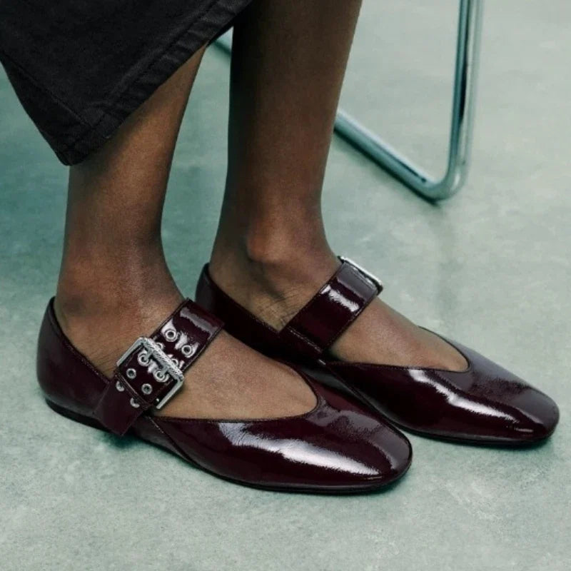 June Women's Leopard Flats - fabric and finish detail