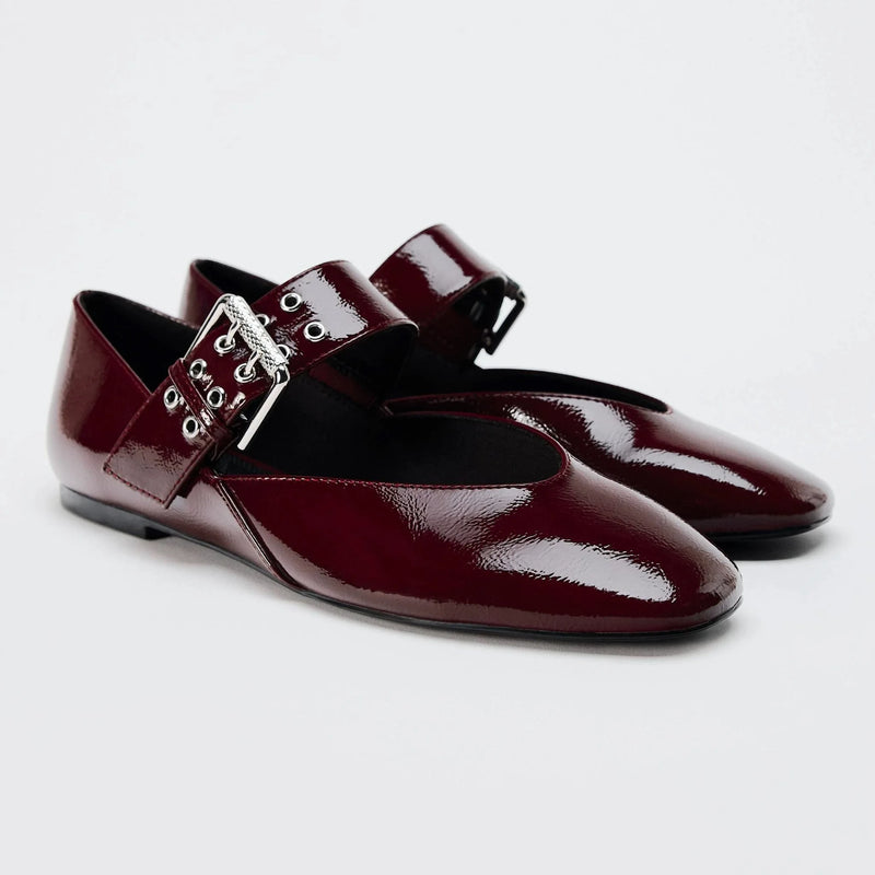 June Women's Leopard Flats - shown in use