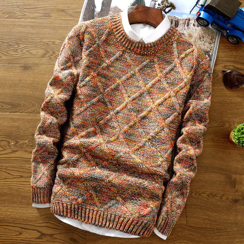 Caleb Men's Sweater - fabric and finish detail