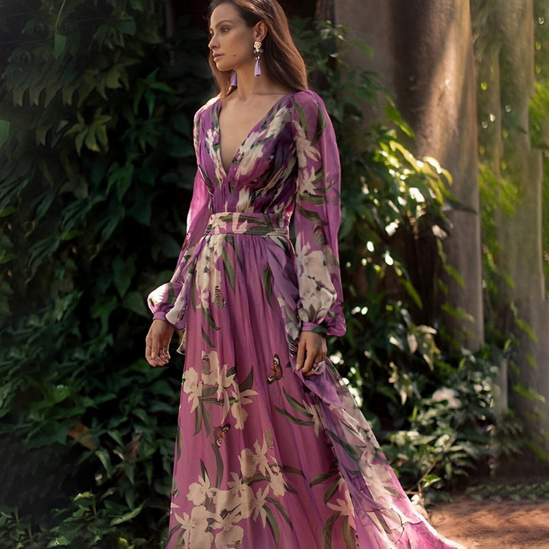Margot Women's Maxi Dress | V-neck