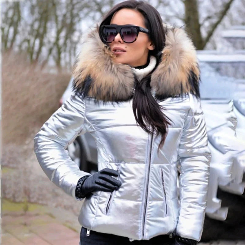 Ivy Women's Puffer Jacket - fabric and finish detail