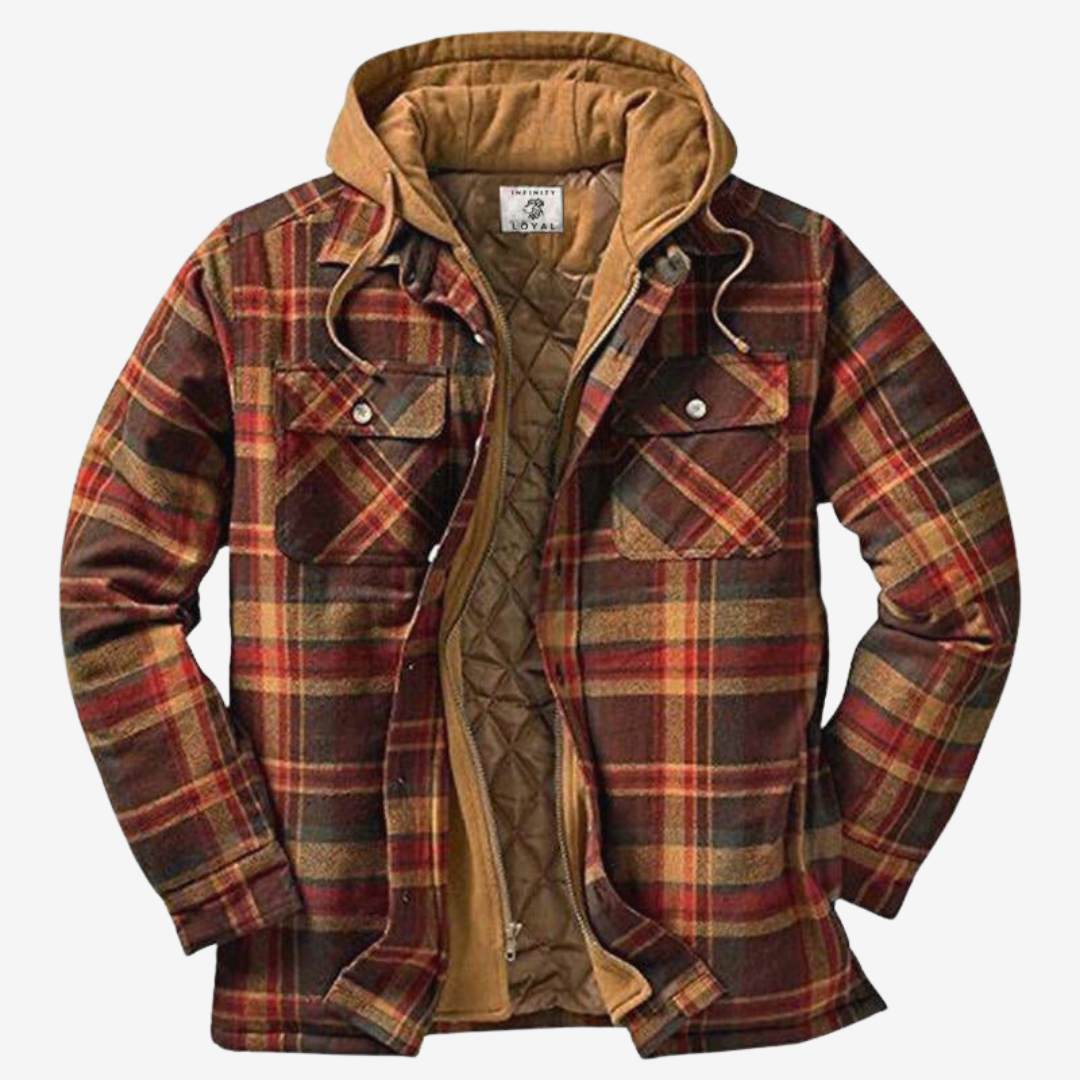 Milo Men's Quilted Jacket - fabric and finish detail
