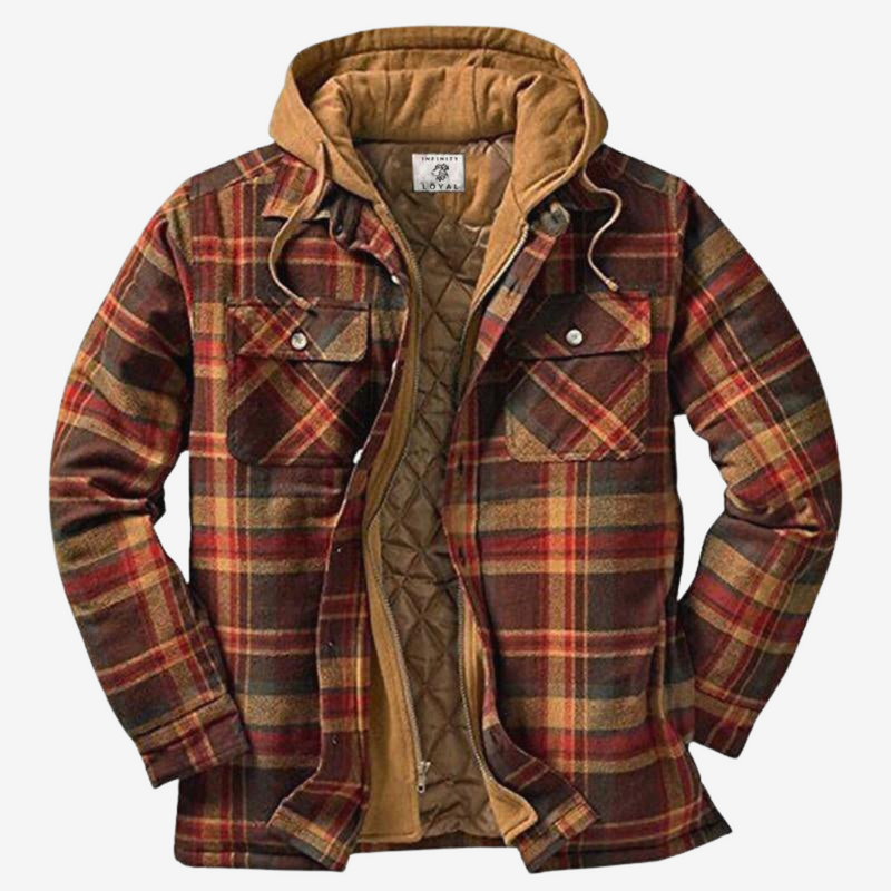Milo Men's Quilted Jacket - fabric and finish detail