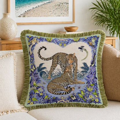 Regal Tiger Artistic Velvet Cushion Cover