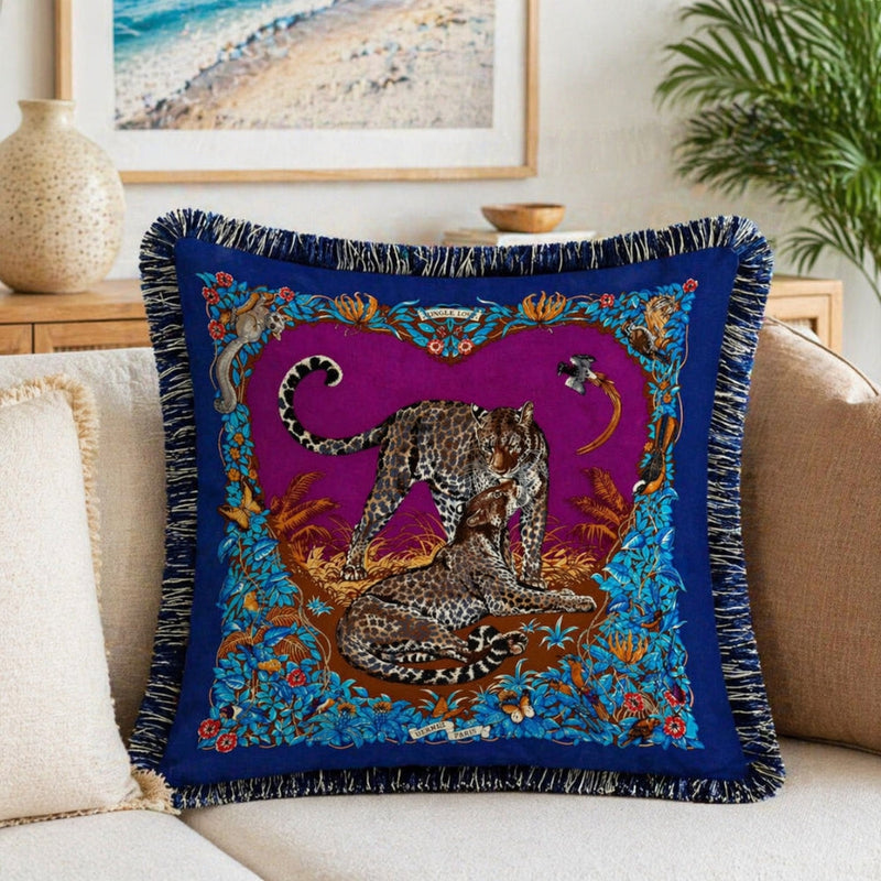 Regal Tiger Artistic Velvet Cushion Cover | Velvet, Living Room