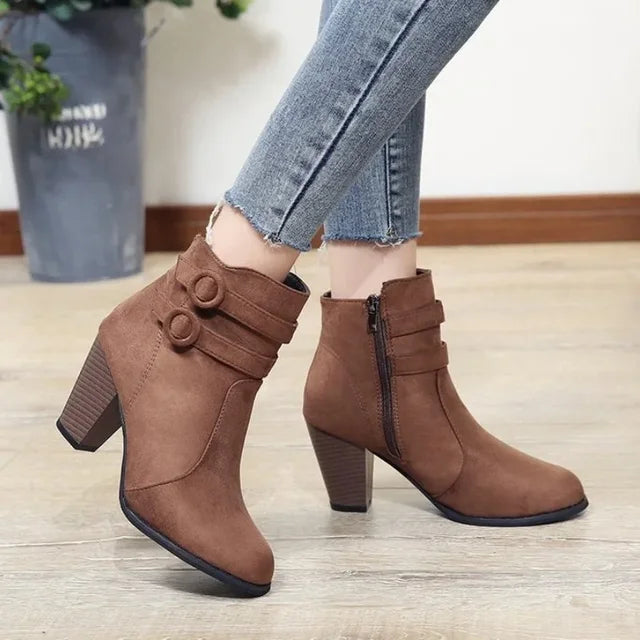 Esme Women's Suede Ankle Boots | Retro