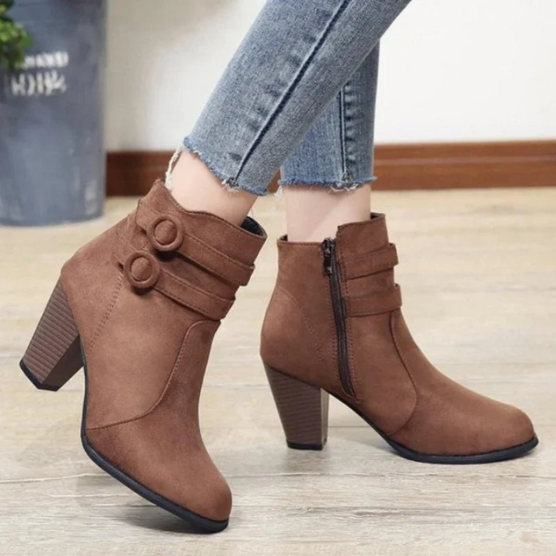 Vienna Women's Block Heel Boots - front view