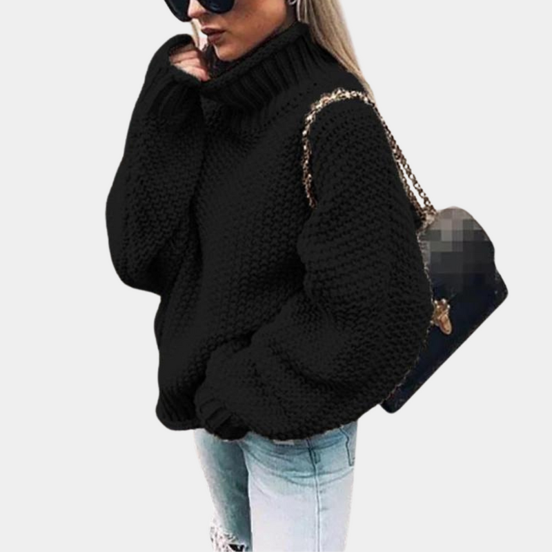 Cosima Women's Oversized Sweater - fabric and finish detail