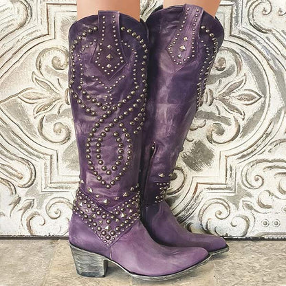 Bijou Women's Knee-high Boots - fabric and finish detail