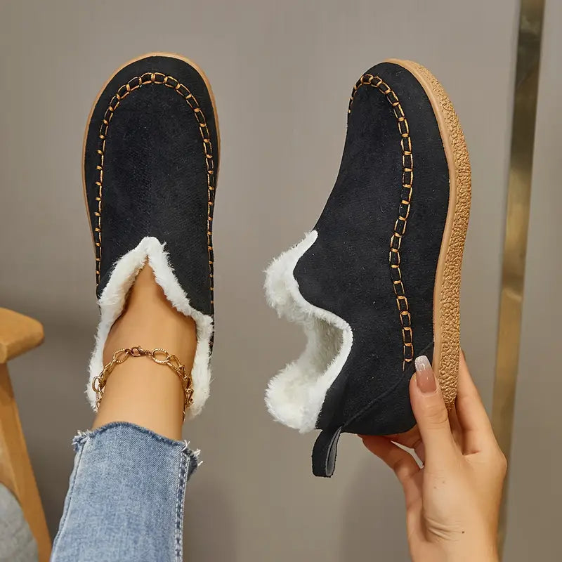Ava Women's Ankle Boots | Fleece, Round Toe