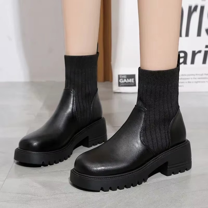 Violette Women's Platform Ankle Boots - fabric and finish detail