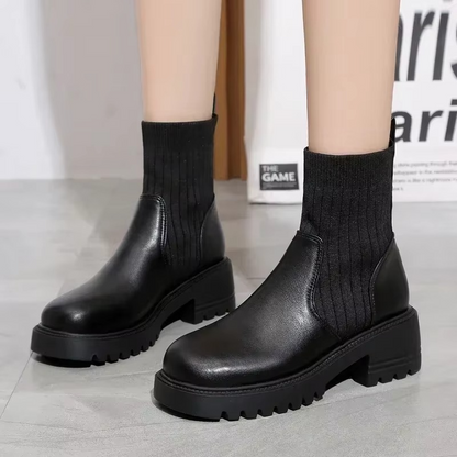 Violette Women's Platform Ankle Boots - fabric and finish detail