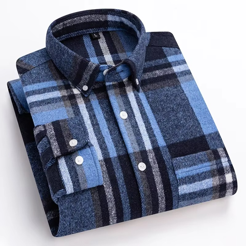 Otis Men's Plaid Shirt - fabric and finish detail