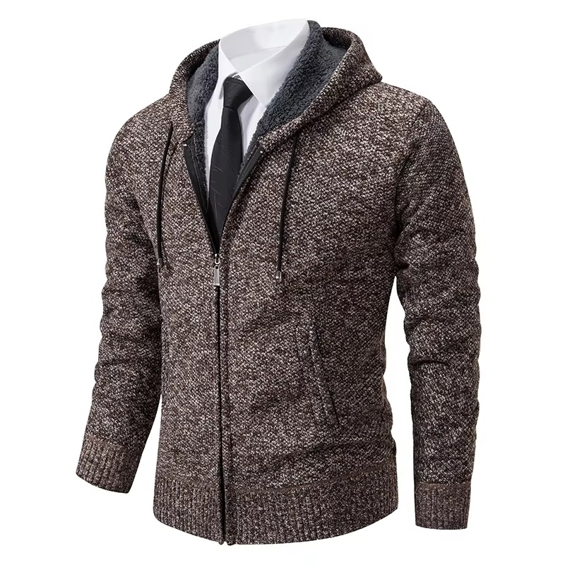 Quill Men's Cardigan - fabric and finish detail