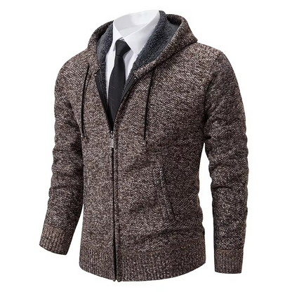 Quill Men's Cardigan - fabric and finish detail