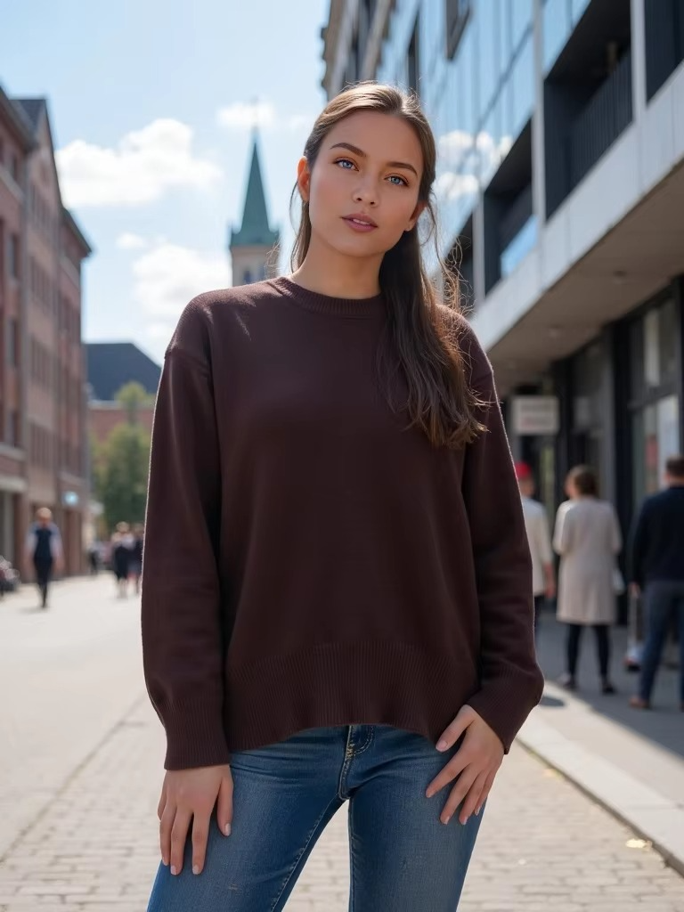Mabel Women's Oversized Sweater - shown in use