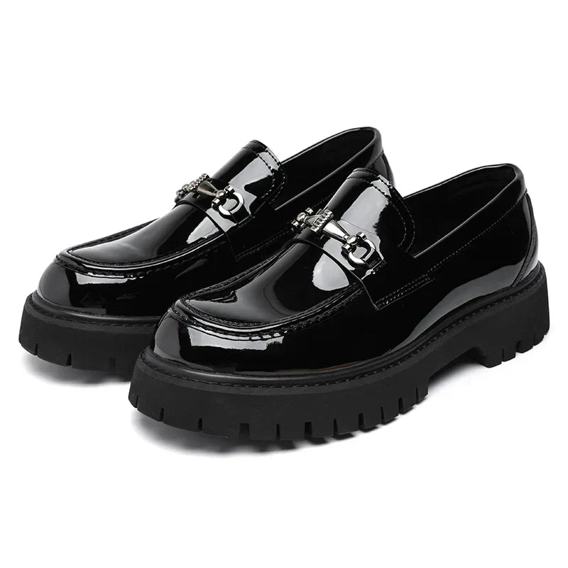 Yves Men's Platform Loafers - styled view