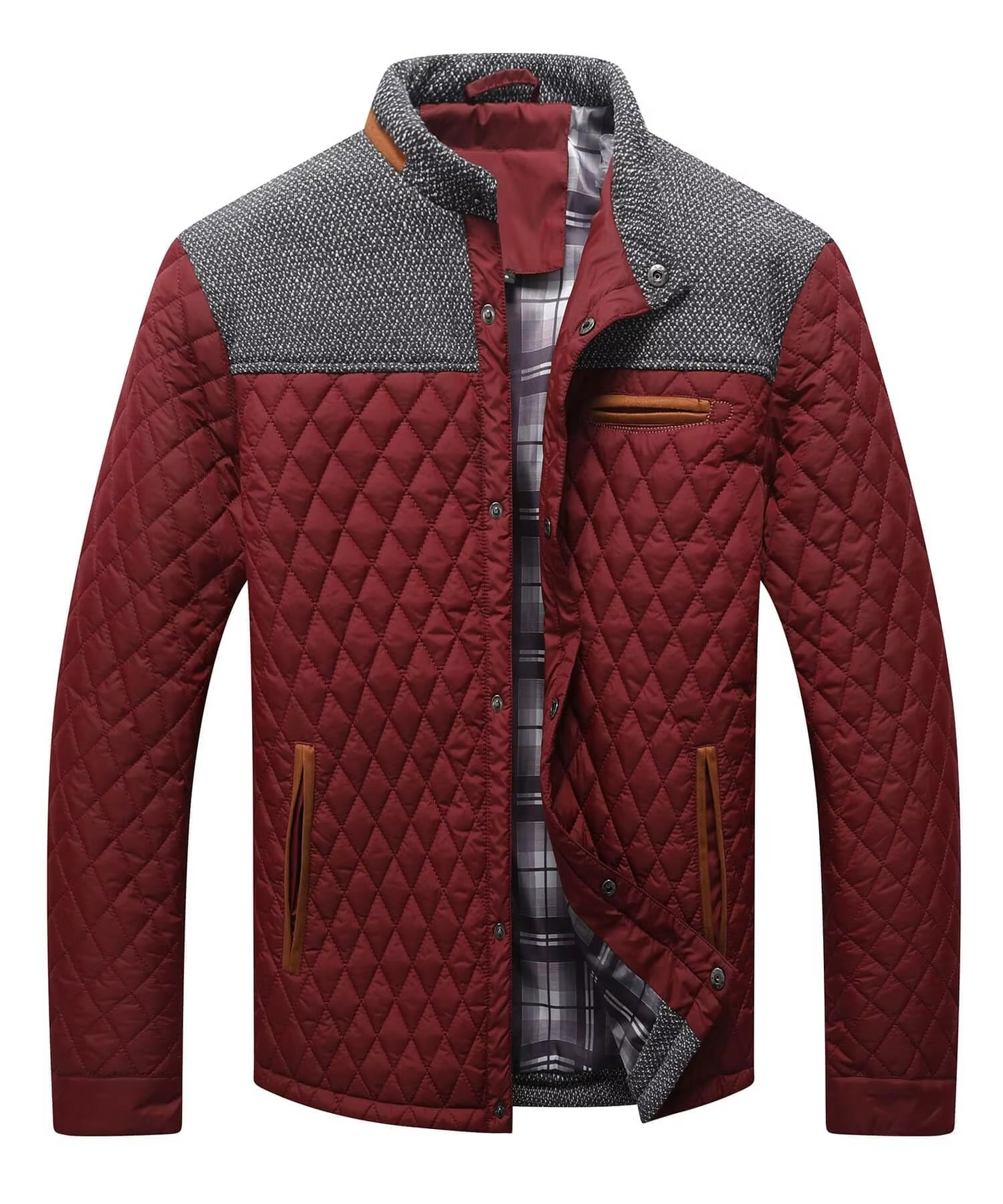 Silas Men's Quilted Puffer Jacket - front view