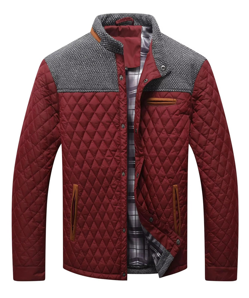 Silas Men's Quilted Puffer Jacket - front view