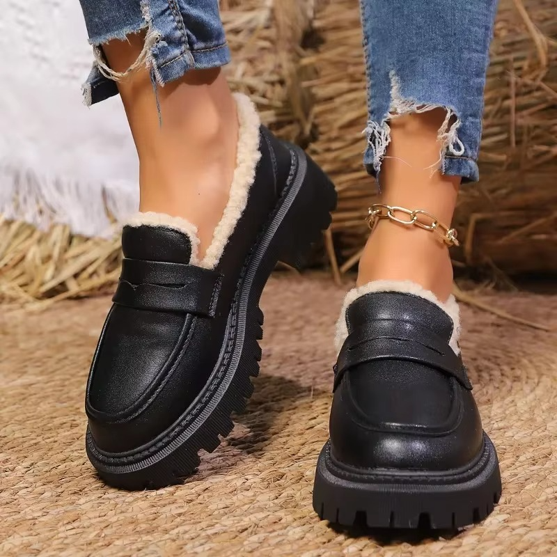 June Women's Suede Loafers - close-up detail