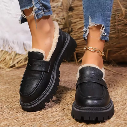 June Women's Suede Loafers - close-up detail