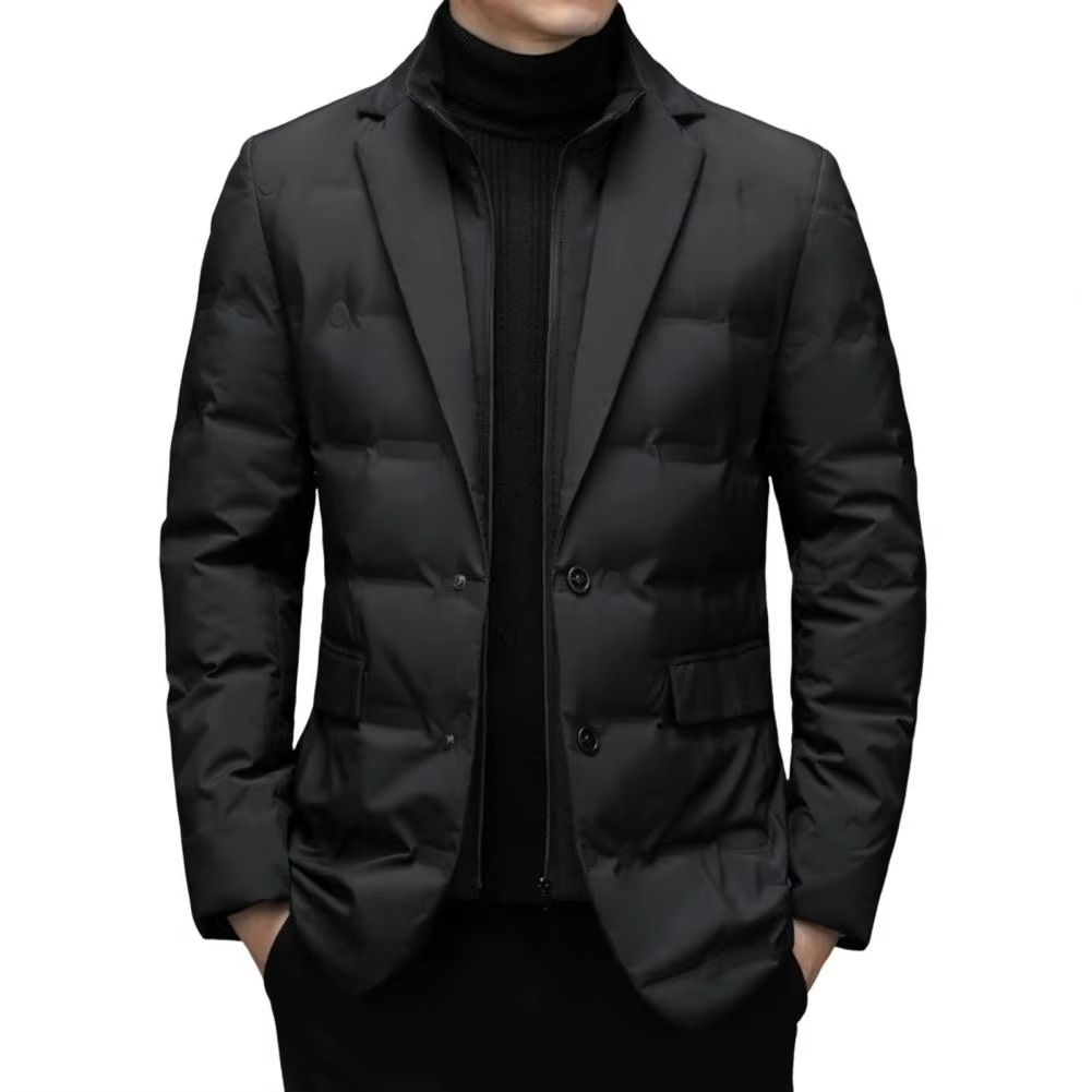 Ezra Men's Quilted Coat - styled view