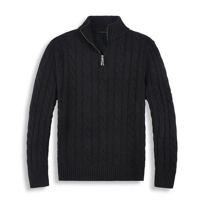 Yves Men's Cable Knit Sweater - shown in use