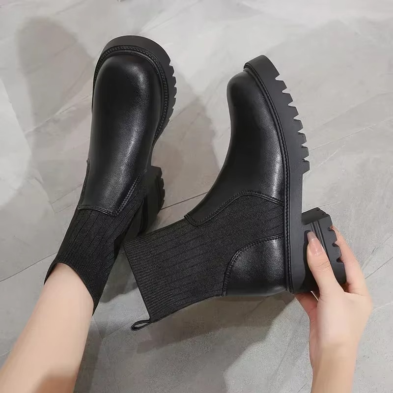 Violette Women's Platform Ankle Boots - styled view