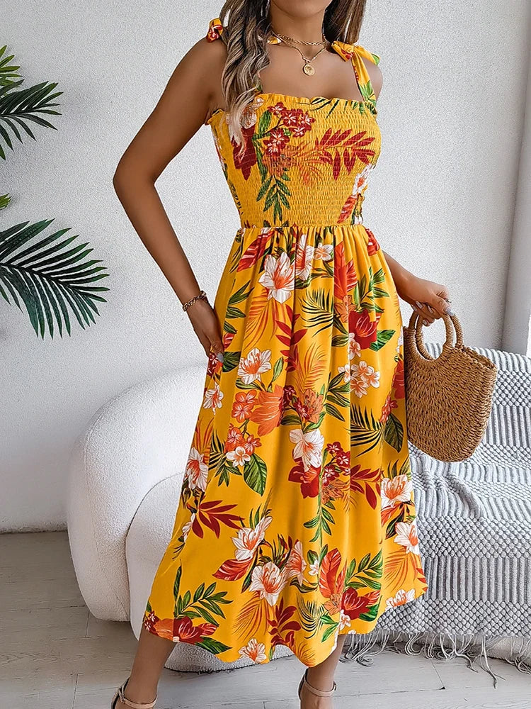 Rosa Women's Floral Floral Sundress - fabric and finish detail