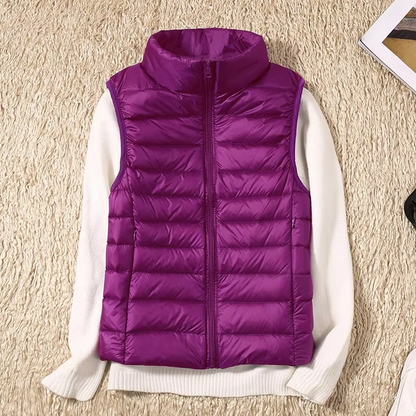 Cleo Women's Puffer Jacket - fabric and finish detail