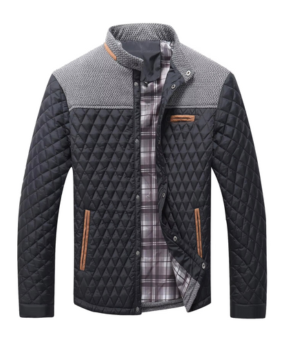 Silas Men's Quilted Puffer Jacket - full-length view