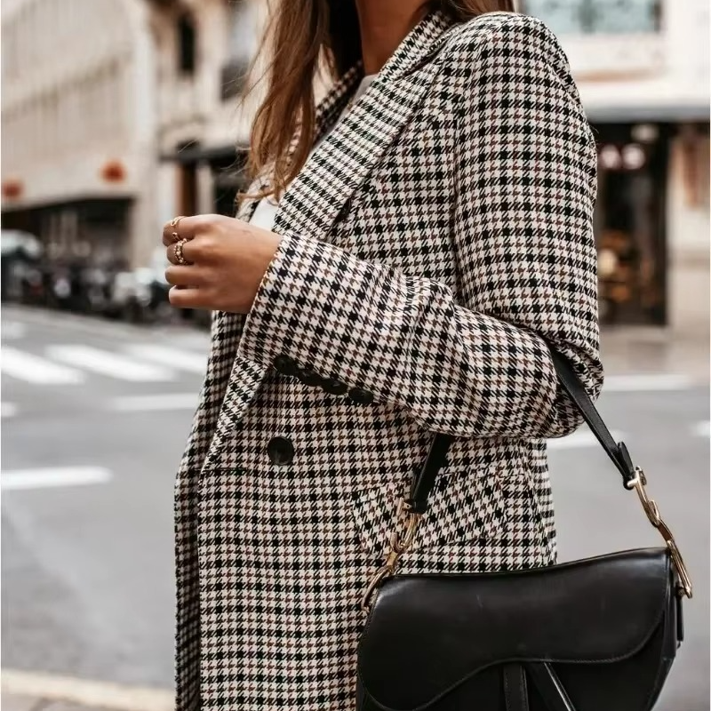 Elena Women's Plaid Blazer - front view