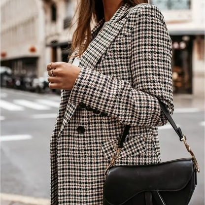 Elena Women's Plaid Blazer - front view