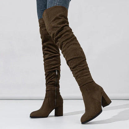 Kira Women's Over the Knee Boots | Heeled Design, Bold Sophistication