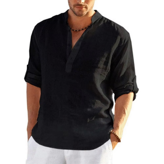 Hugo Men's Linen Shirt - front view