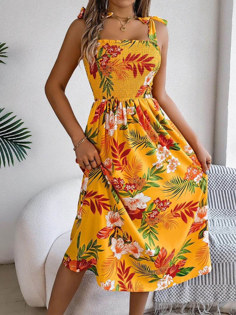 Rosa Women's Floral Floral Sundress - styled view