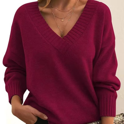 Dahlia Women's Oversized Sweater - close-up detail