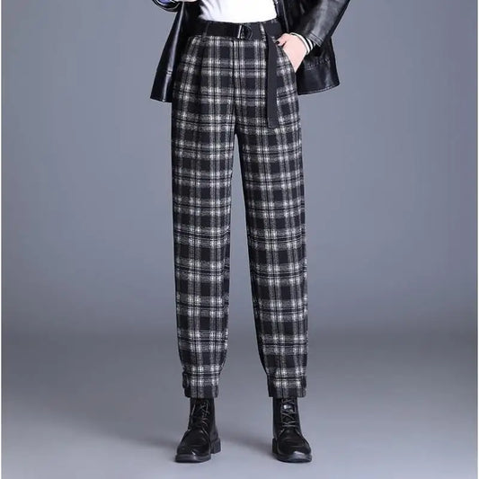 Ulla Women's Plaid Plaid Pant - styled view