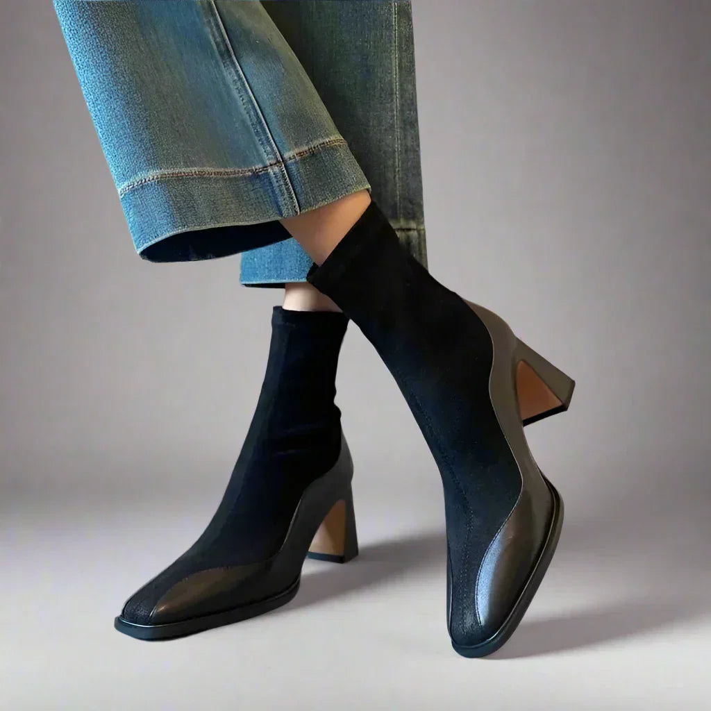 Maren Women's Block Heel Ankle Boots - full-length view