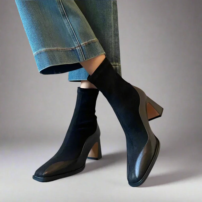 Maren Women's Block Heel Ankle Boots - full-length view