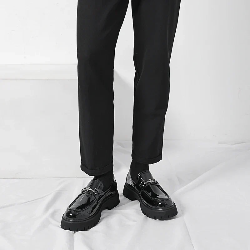 Yves Men's Platform Loafers - styled view