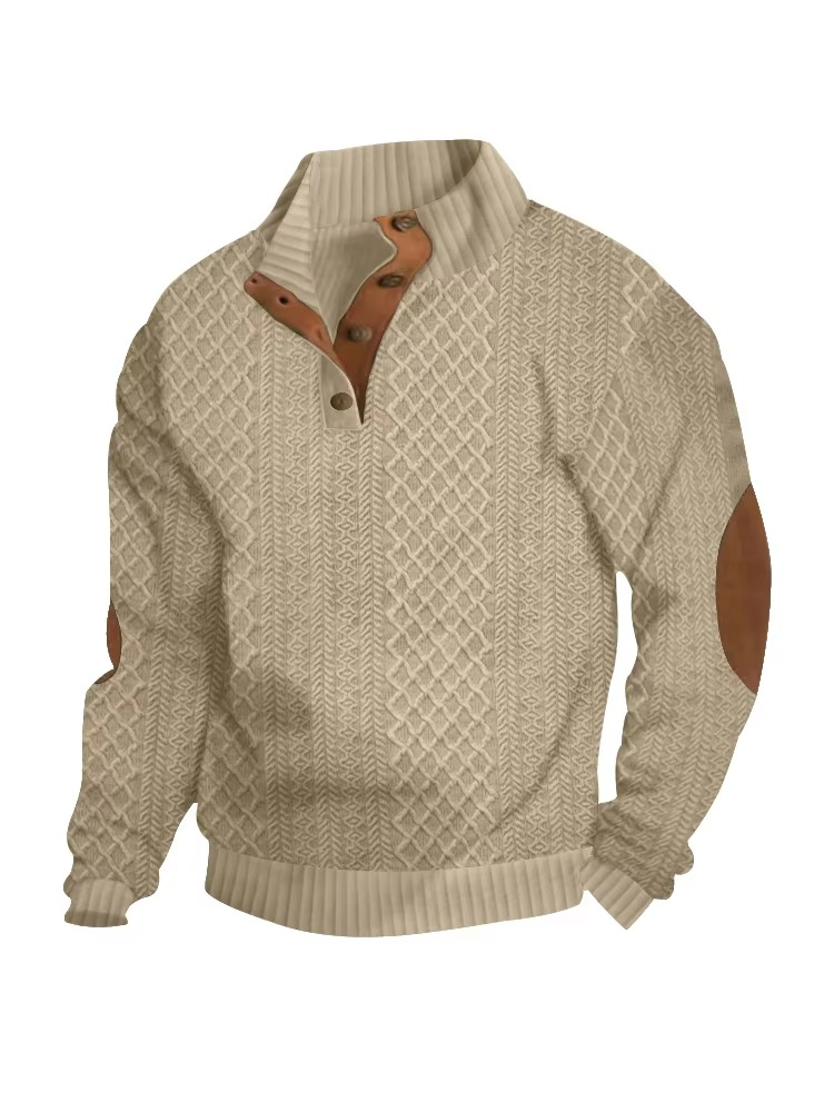 Jude Men's Sweater | Knit, Jacquard, Long Sleeve
