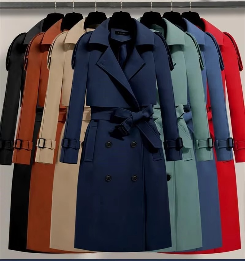 Camille Women's Trench Coat - full-length view