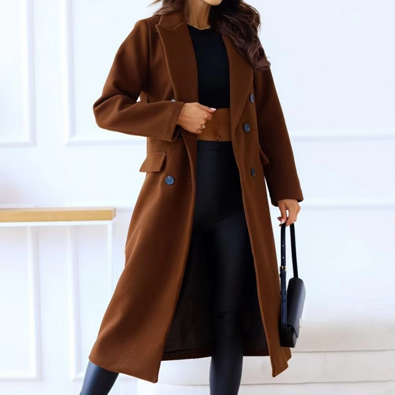 Lena Women's Coat - fabric and finish detail