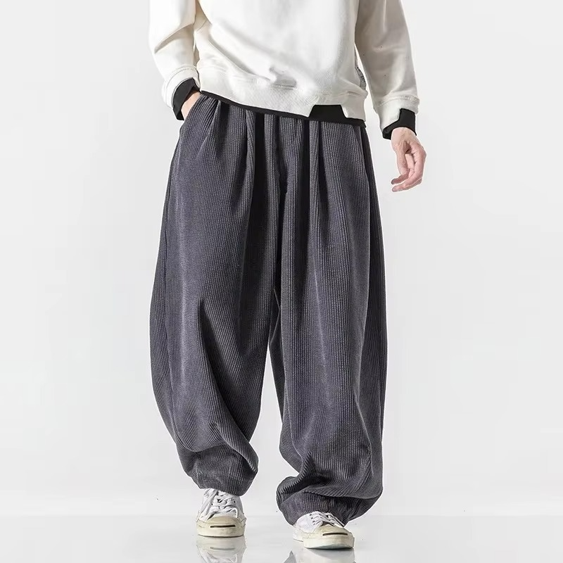 Jude Men's Wide Leg Trousers - fabric and finish detail