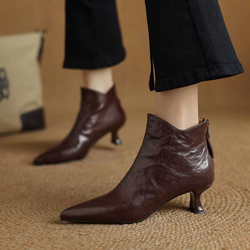 Hattie Women's Block Heel Ankle Boots - shown in use