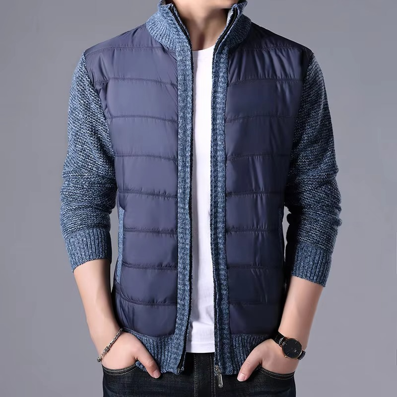 Marlow Men's Cardigan - fabric and finish detail