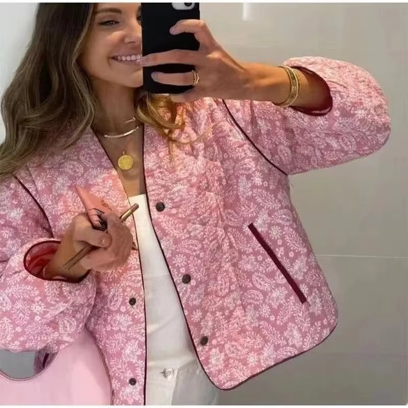 Rhea Women's Printed Jacket - front view