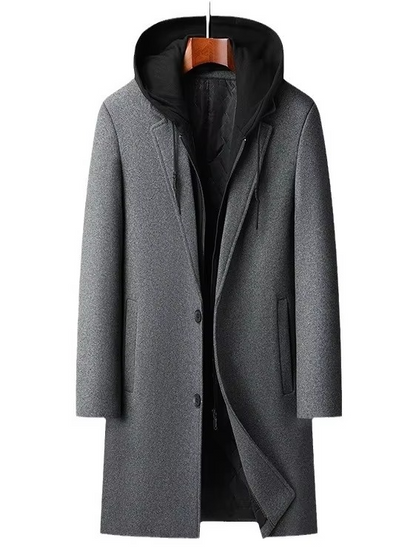 Vance Men's Trench Coat - fabric and finish detail
